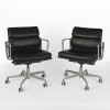 Black 1990 Herman Miller Eames Soft Pad low Back Side Chair thumbnail