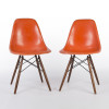 Red Orange 1960s Herman Miller Eames DSW Dowel Side thumbnail