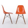 Red Orange 1960s Herman Miller Eames DSW Dowel Side thumbnail