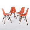 Red Orange 1960s Herman Miller Eames DSW Dowel Side thumbnail