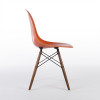 Red Orange 1960s Herman Miller Eames DSW Dowel Side thumbnail