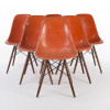 Red Orange 1960s Herman Miller Eames DSW Dowel Side thumbnail