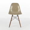 Light Greige 1950s Herman Miller Eames DSW Dowel Side thumbnail