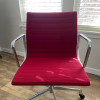 Crimson Red Herman Miller Eames Alu Group Low Back Side Chair thumbnail