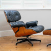 Dark Tone 1980s Herman Miller Eames Lounge Chair & Ottoman thumbnail
