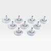 Eames European (Vitra) Lounge Chair & Ottoman Floor Glides - White Full Set (9) thumbnail