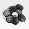 Black Leather Eames Lounge Chair Replacement Buttons - 8 x (Full Chair & Ottoman Set) thumbnail