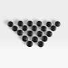 Black Leather Eames Lounge Chair Replacement Buttons - 20 x (Trade Bulk) thumbnail