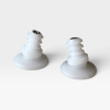 Tubular Leg Eames Fiberglass & Plywood Chair Nylon White Glide - 2 x (Pair) thumbnail