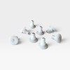 Tubular Leg Eames Fiberglass & Plywood Chair Nylon White Glide - 8 x (Double Chair Set) thumbnail