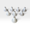 Tubular Leg Eames Fiberglass & Plywood Chair Nylon White Glide - 8 x (Double Chair Set) thumbnail