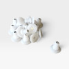 Tubular Leg Eames Fiberglass & Plywood Chair Nylon White Glide - 20 x (6 Chair Set) thumbnail