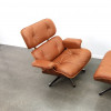 Brown 1980s Vitra Eames Eames Lounge Chair & Ottoman Lounge Seating in very good condition thumbnail